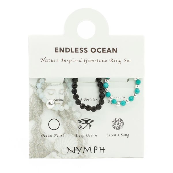 Nymph Spirit set prstenja s prirodnim kamenjem – Endless Ocean