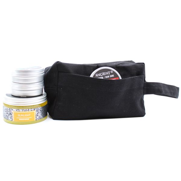 Чорна Косметичка  з Натуральної Бавовни 10 oz - Класична Прямокутна