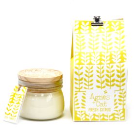 Coffret Cadeau de Bougies en Cire de Soja en Pot de 180 gr - Agrumes