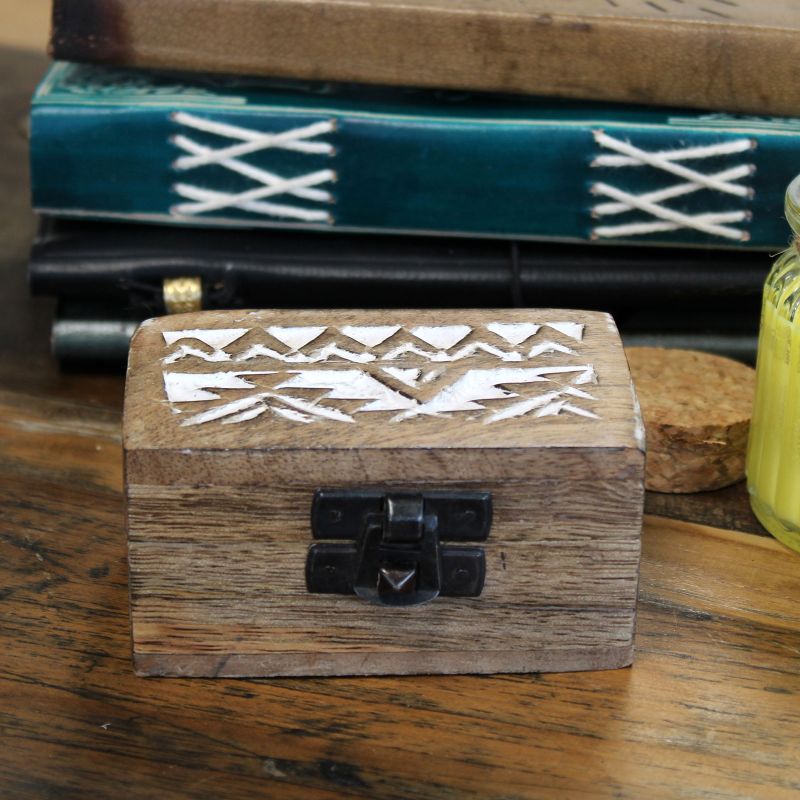 Boite en Bois Blanchi - Petit - Design Slave