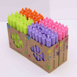 Set de velas de mesa de color sólido