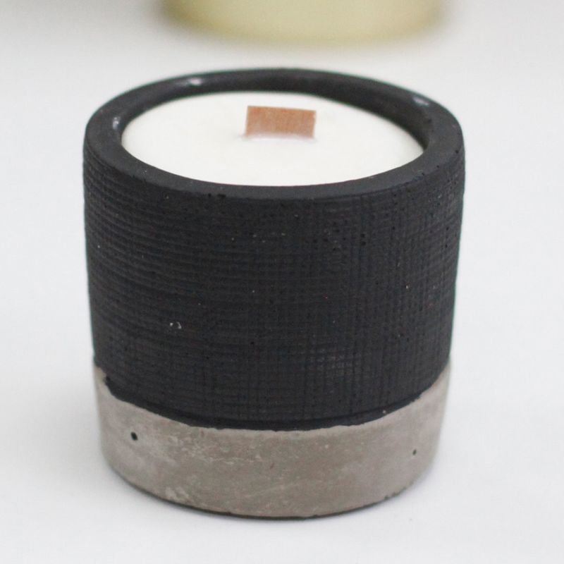 Bougie Béton Pot Noir - Beurre de Brandy