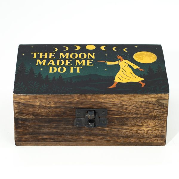 Medium Enamelled Box  - The Moon Made me Do It