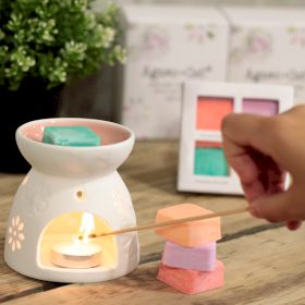 Brûleur à Cire avec Quatre Cires de Soja Fondue