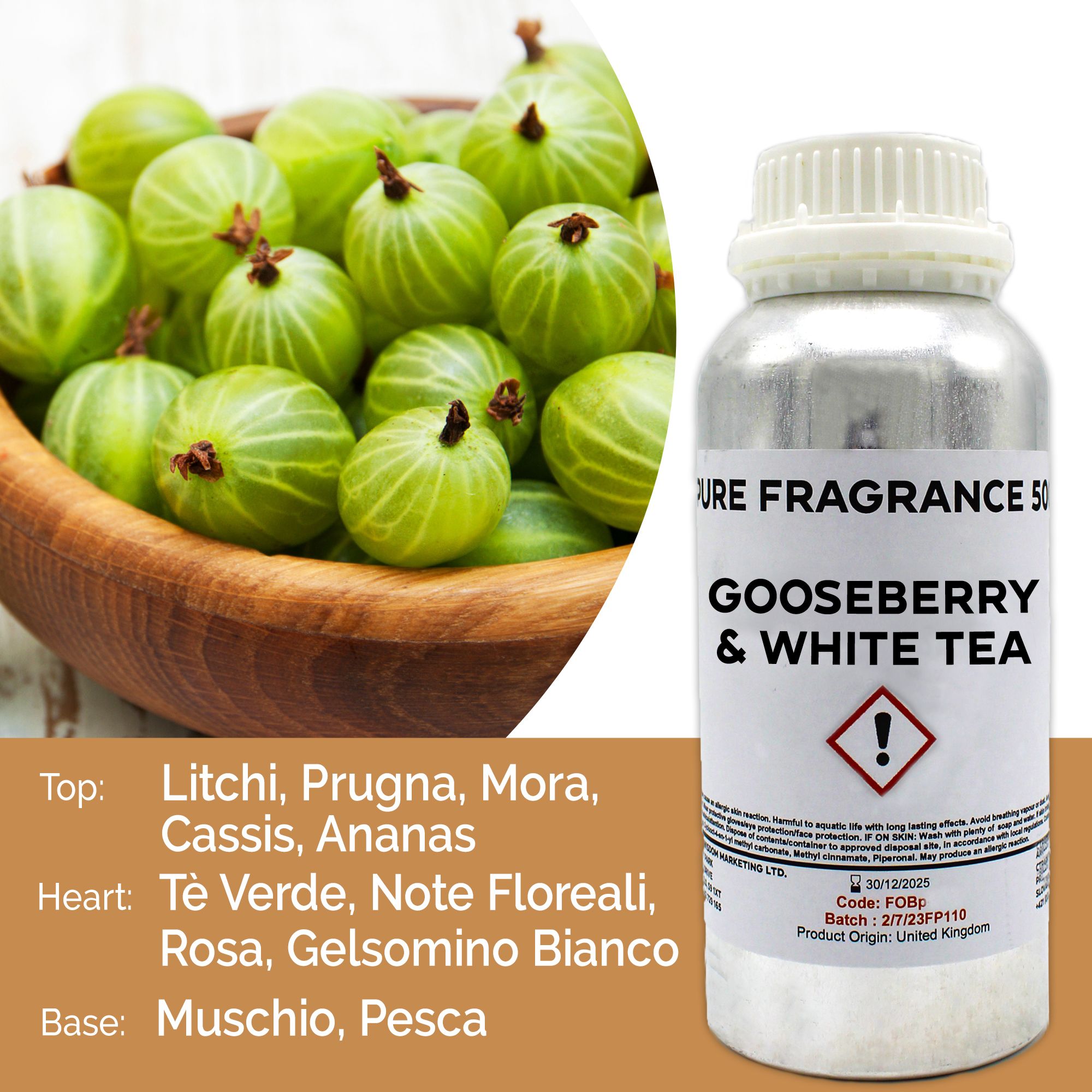 Fragranza Pura 500g - Uva Spina & Tè Bianco