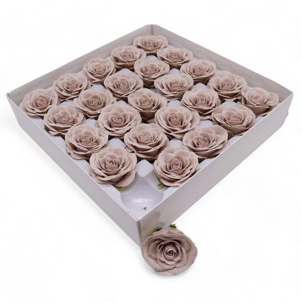 Fleur de savon artisanale - Lrg (7 couches) Rose vintage - Beige Somerset