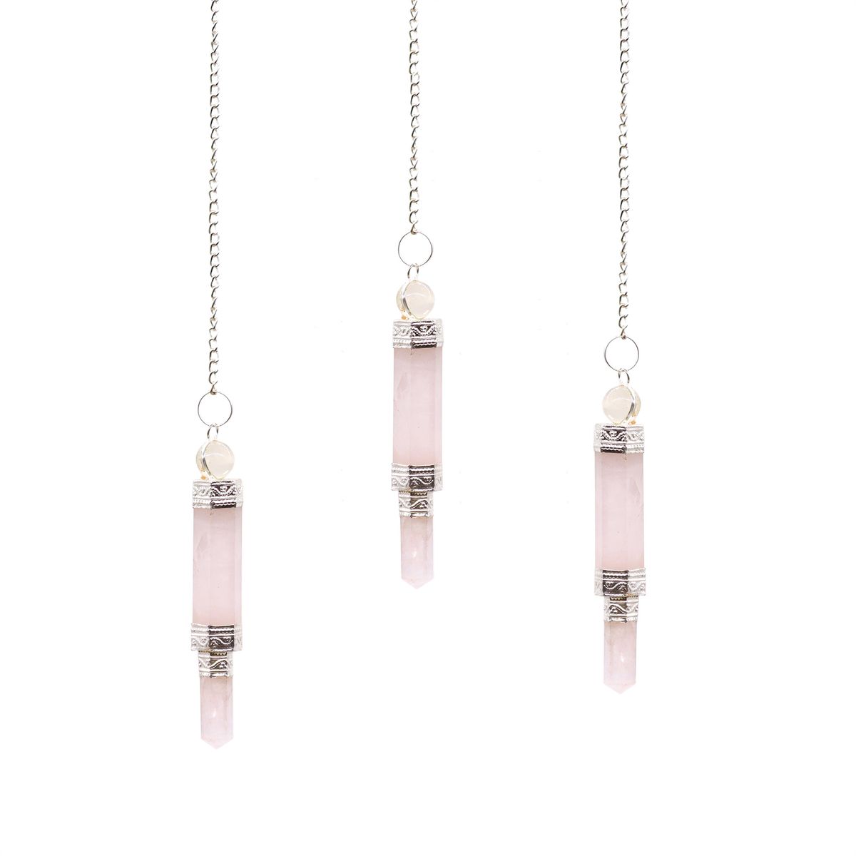 Pêndulos Especiais - Quartzo Rosa 3 Partes