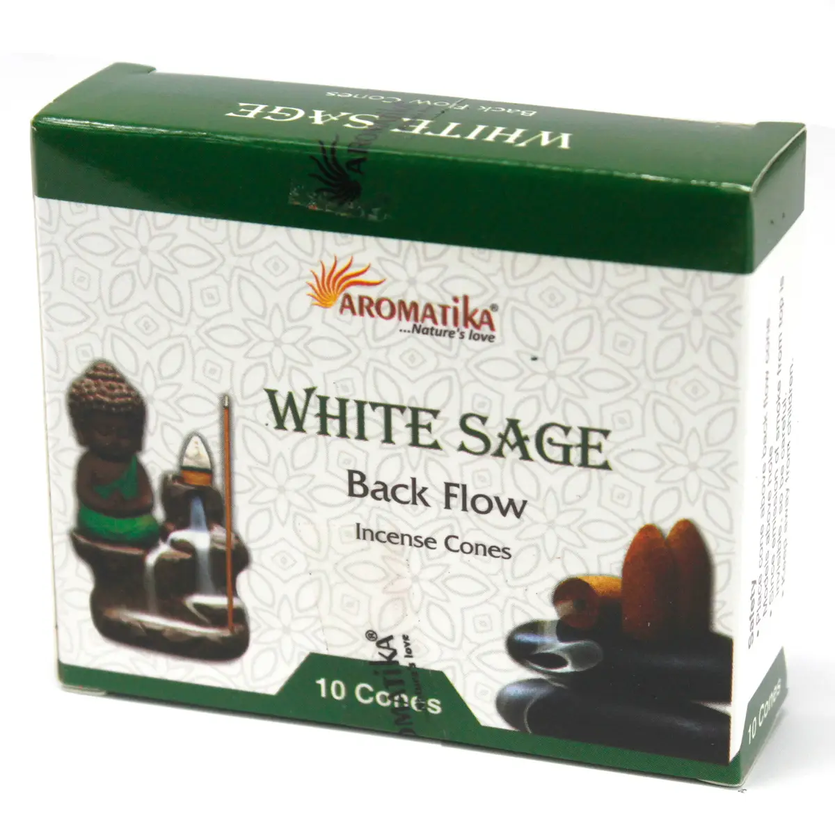 Aromatica Backflow Incense Cones - White Sage — Incense · GlowDuty apothecary