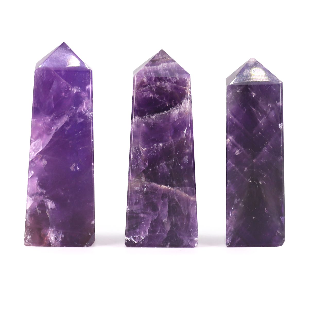 Pontas de obelisco de pedras preciosas, aprox. 5 cm - ametista africana