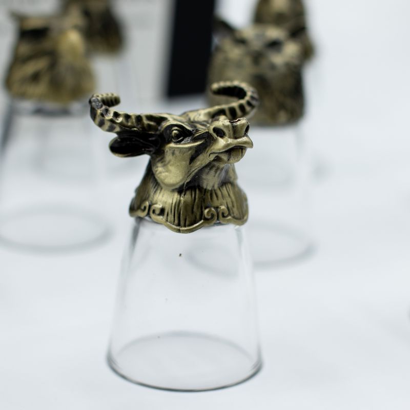 Gift Set of 12 Bottom Up Shot Glasses (25ml) - Forest & Mystical Creatures