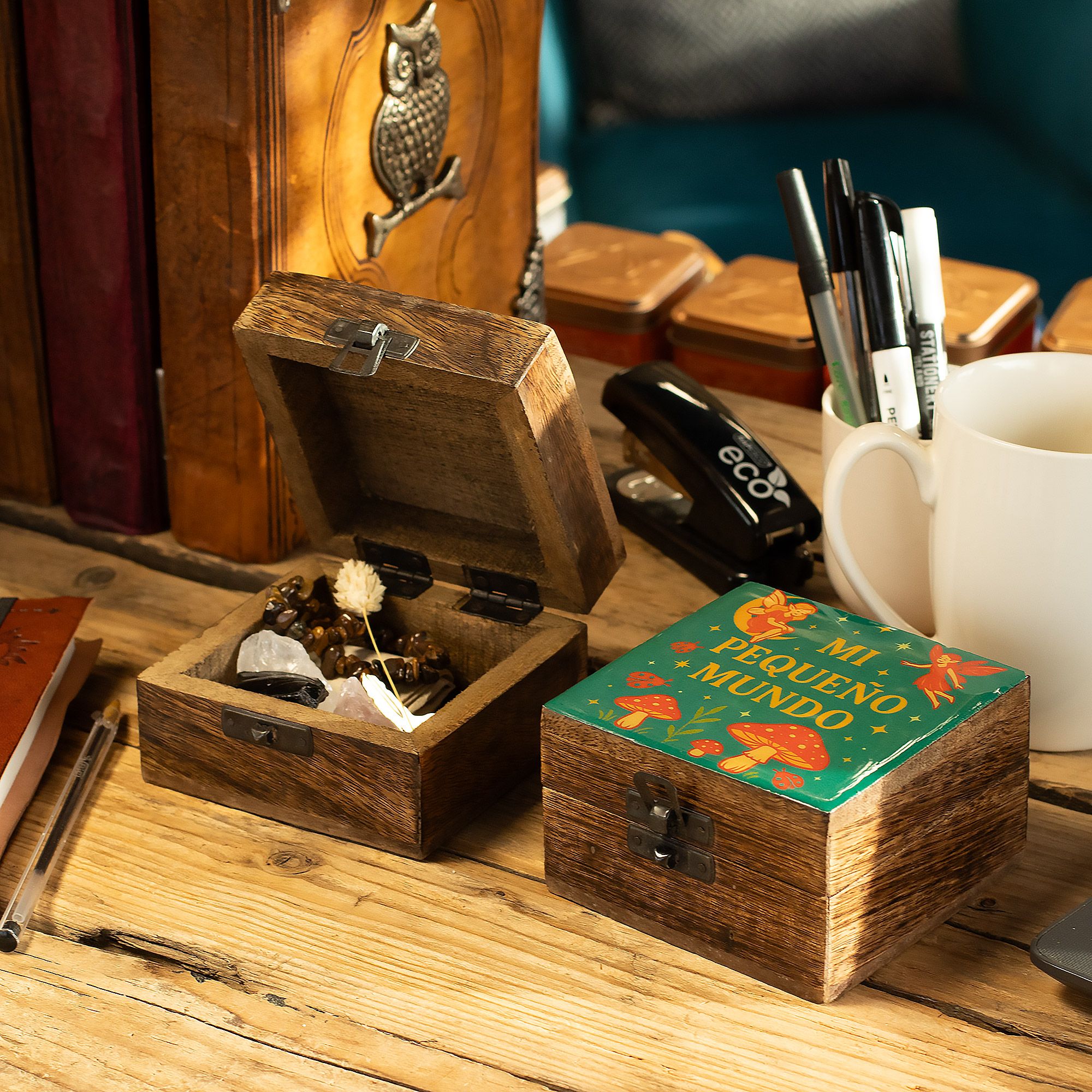 Liten Emaljerad Ask - Mi Pequeno Mundo