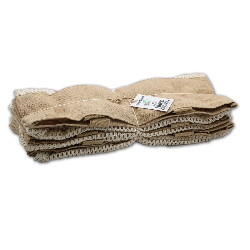 Sac filet pur jute doux et filet en coton - Rose