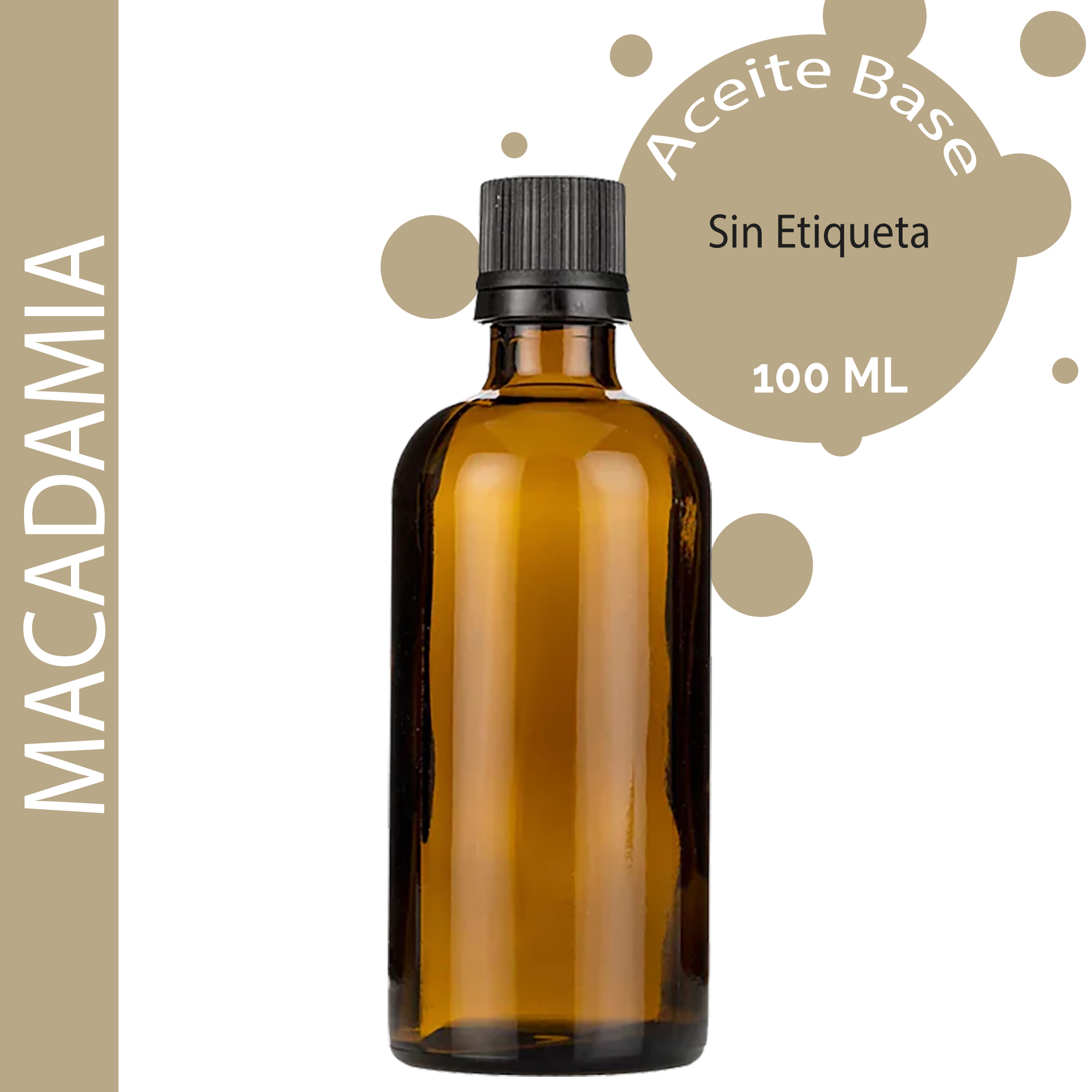Aceite Base de Macadamia - 100ml - Sin etiquetar