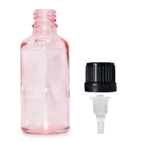 100ml Sticlă Roz cu Pipetă - Cu Capac cu Picurător