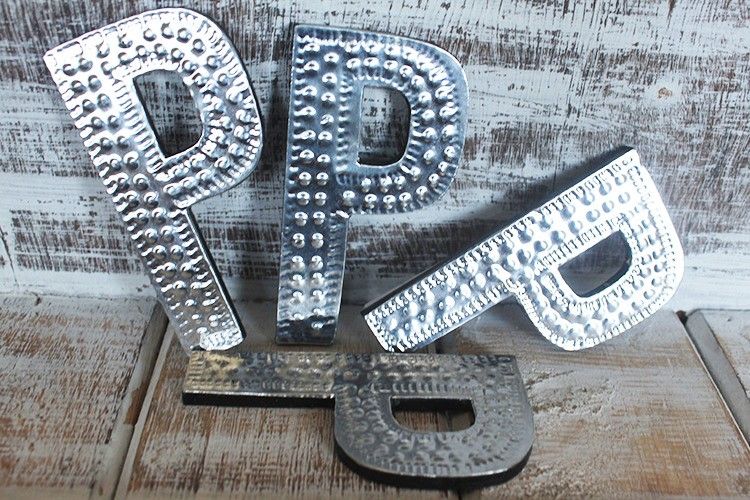 Petites Lettres en Aluminium - P