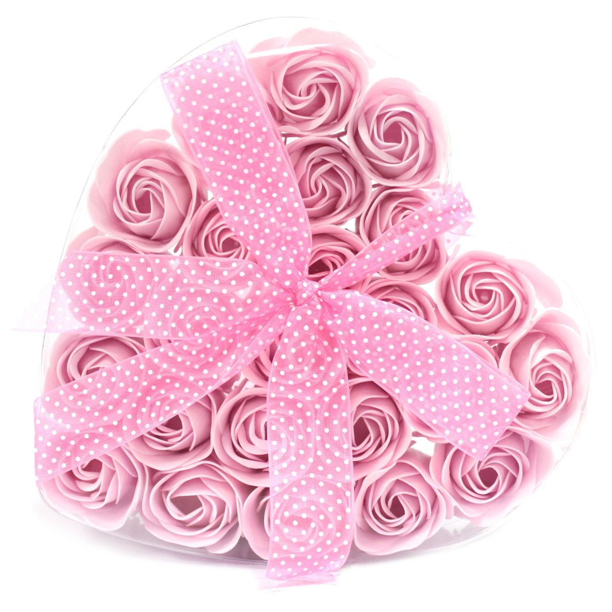 Conjunto de 24 flores de sabão - rosas rosa
