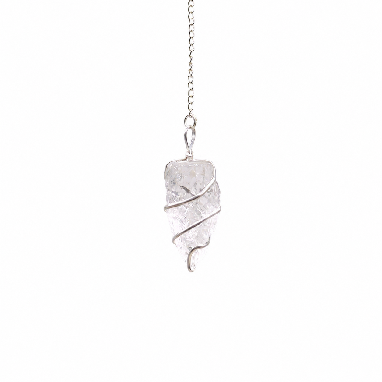Raw Gemstone Pendulum - Rock Quartz