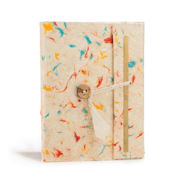 Med Lokta Blandade färger Bomullsanteckningsbok 15x12 cm) - 45 sidor