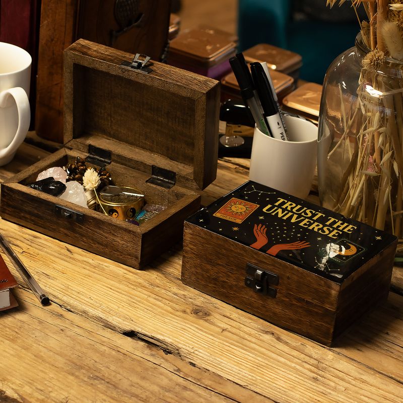 Medium Enamelled Box  - Trust the Universe