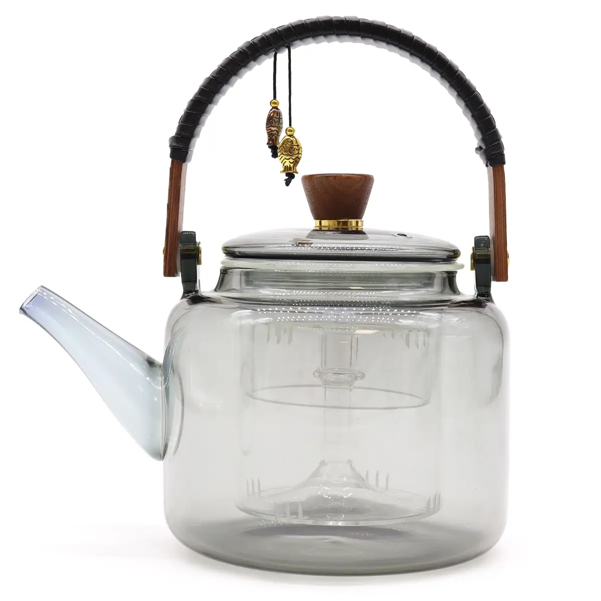 Glass Infuser Teapot - With Steamer System Charcoal - 1000ml — Apothecary · GlowDuty apothecary