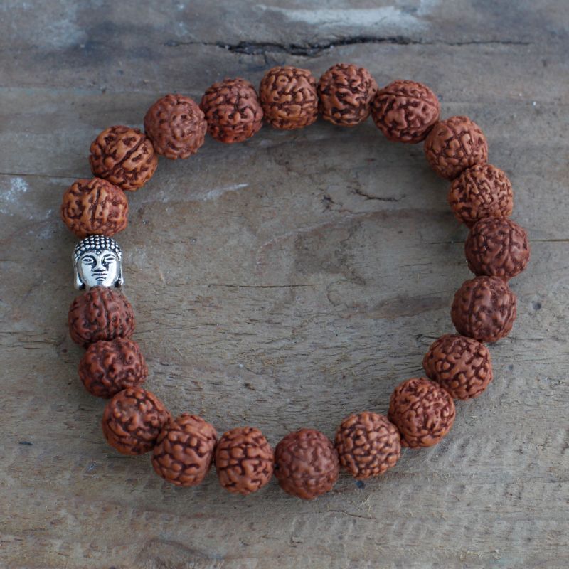 Mala Rudraksha Bouddha-Naturel