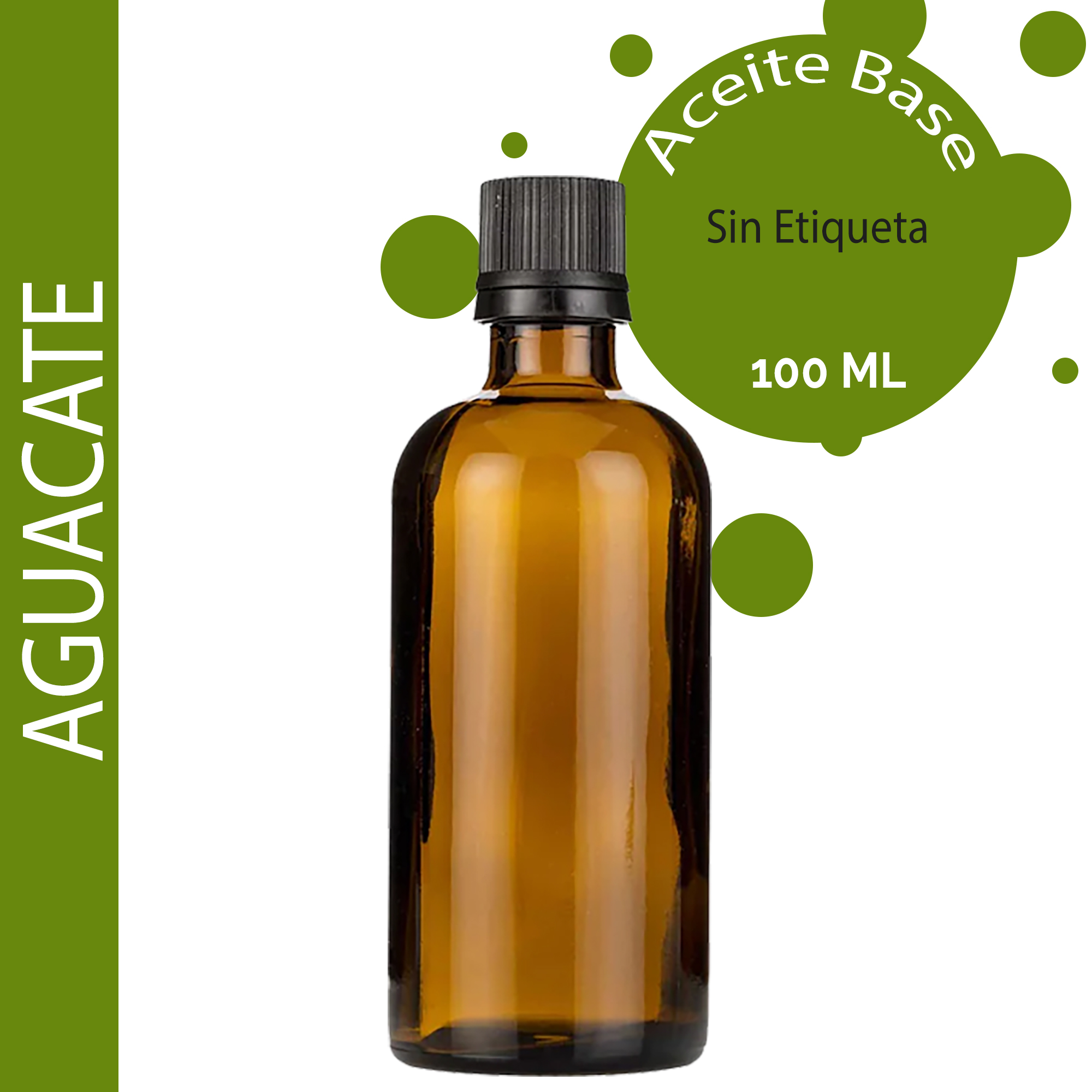 Aceite Base de Aguacate - 100ml - Sin etiquetar