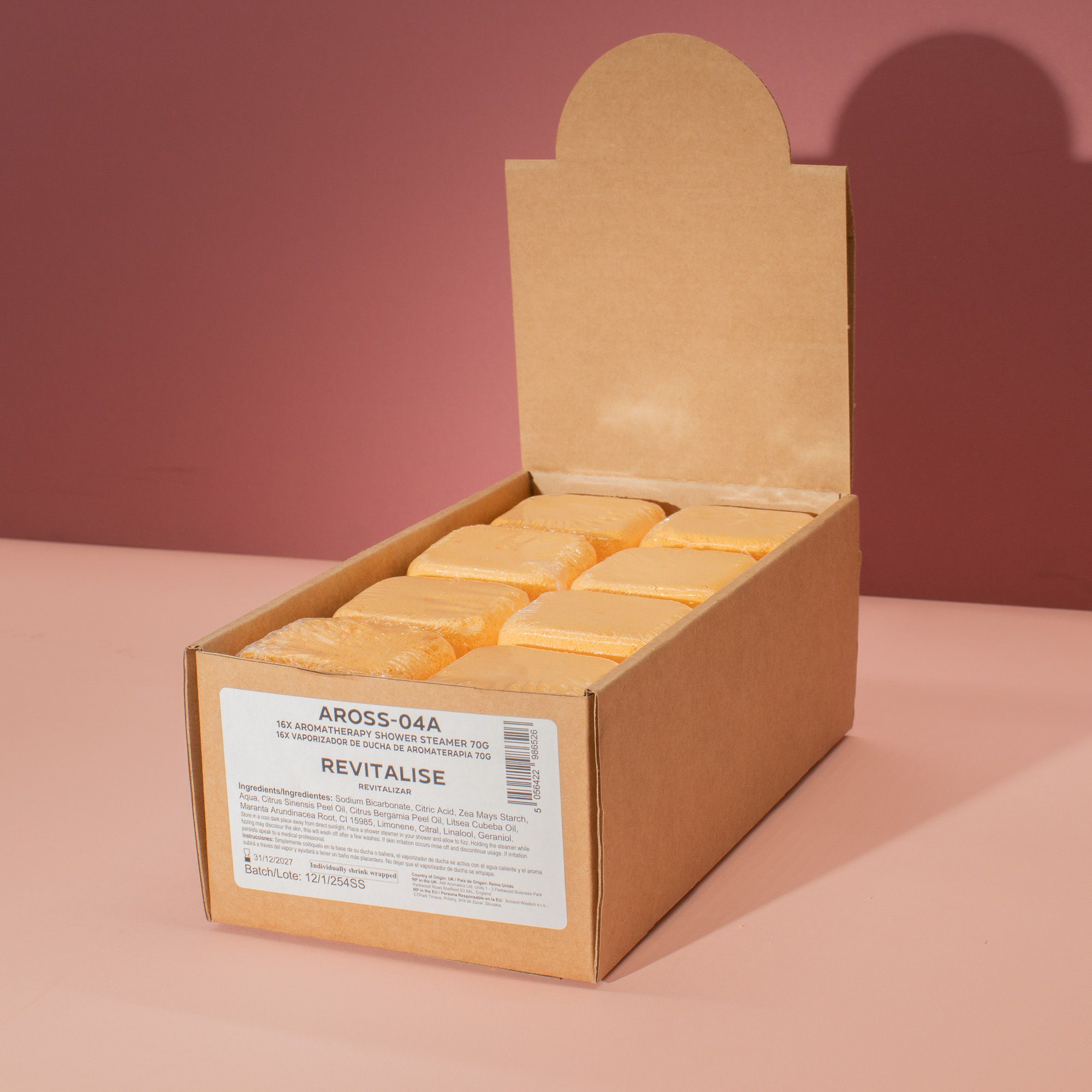 Cuburi cu Aromaterapie Efervescente pentru Duș 70g - Revitalizare