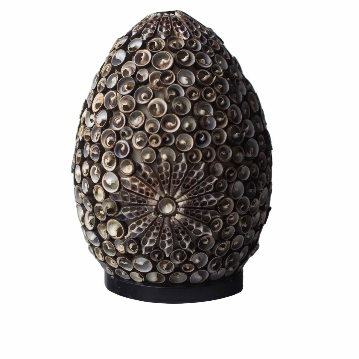 Candeeiro Boho Sea Shell - Chocolate Twist Oval - 20 cm