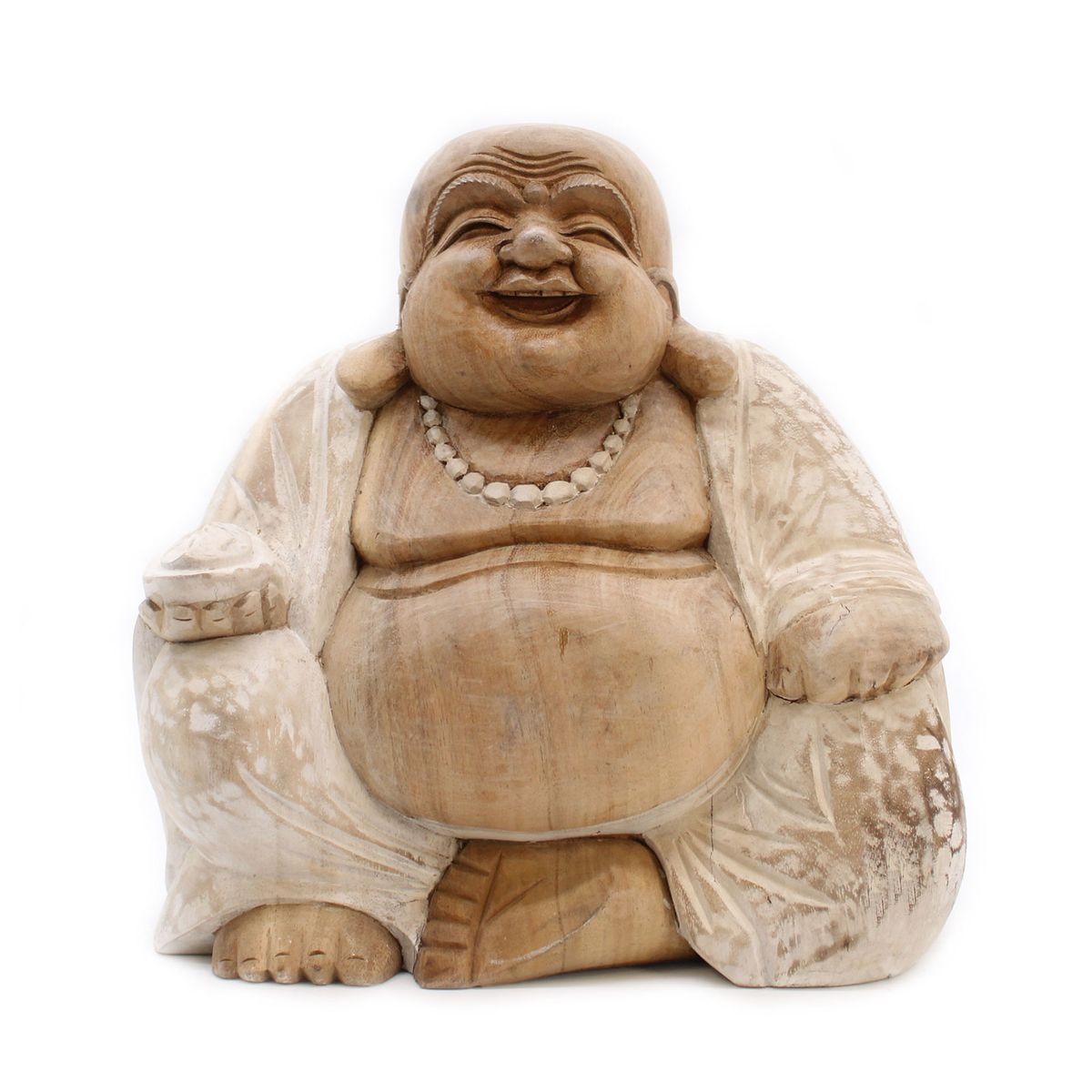 Buda Feliz - Branqueado 30 cm