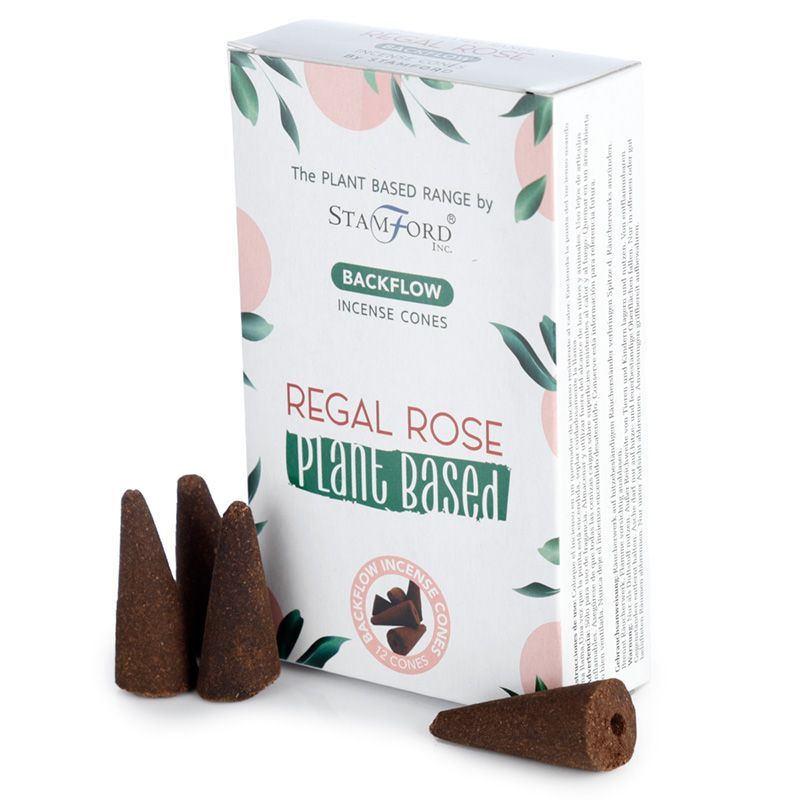 Conos de incenso de refluxo à base de plantas - Rosa real