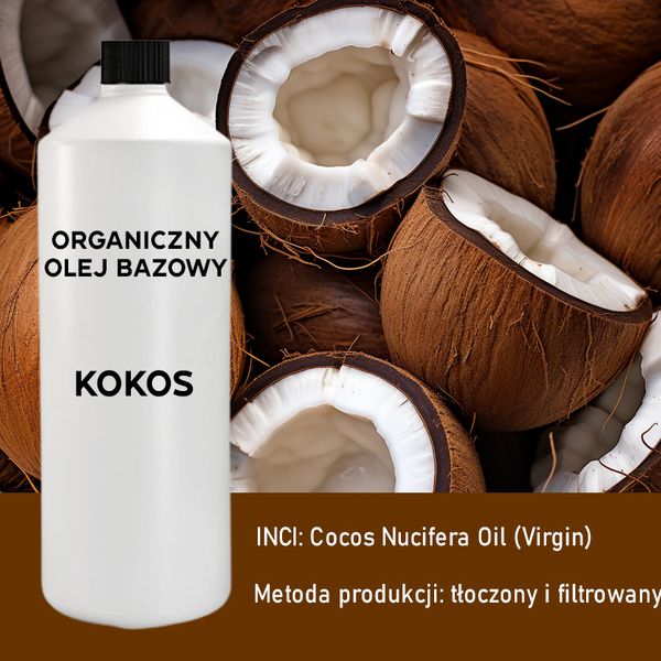 Organiczny Olej Bazowy Kokosowy 1 litr