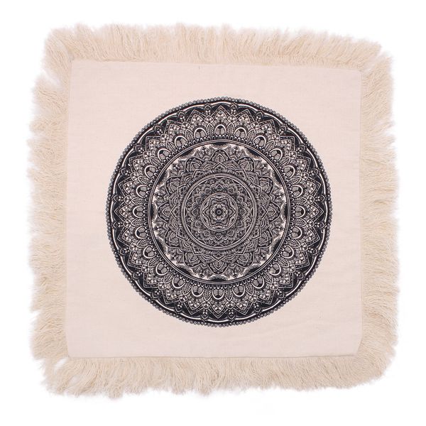 Almofada Mandala Tradicional - 45x45cm - preta