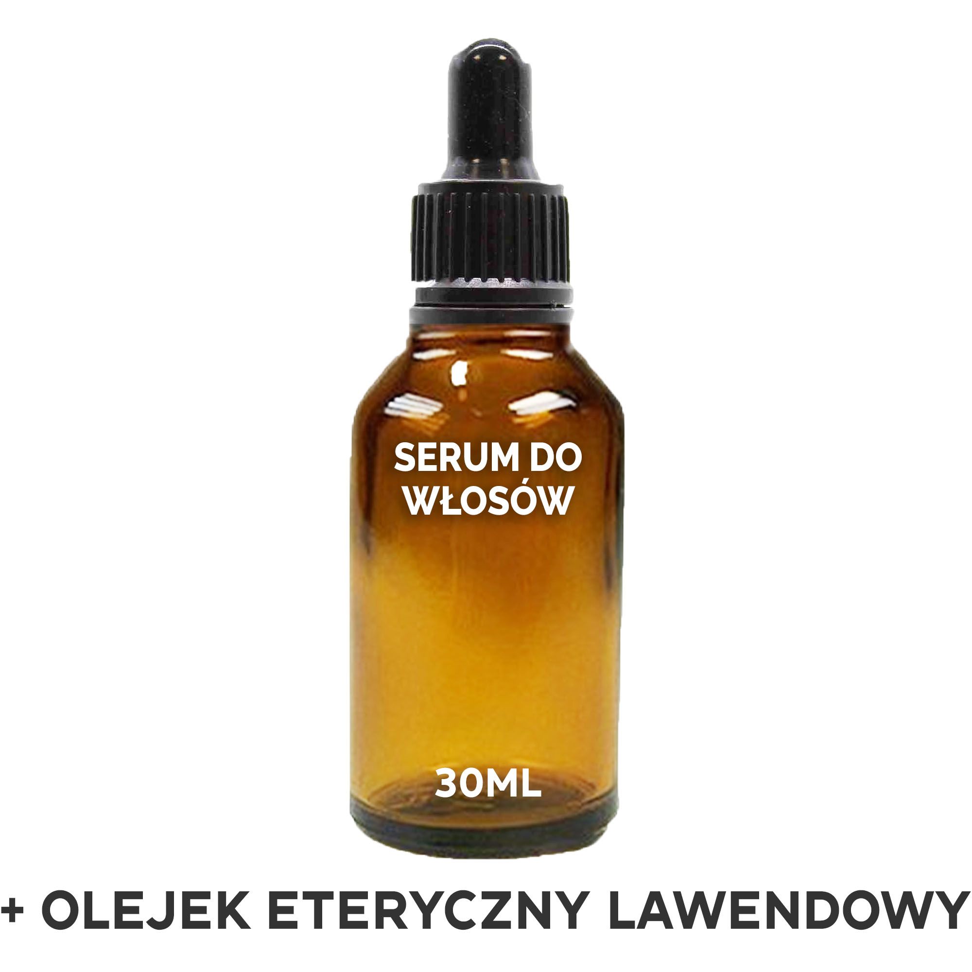 Organiczne Serum do Włosów 30 ml - Lawenda - BEZ ETYKIETY