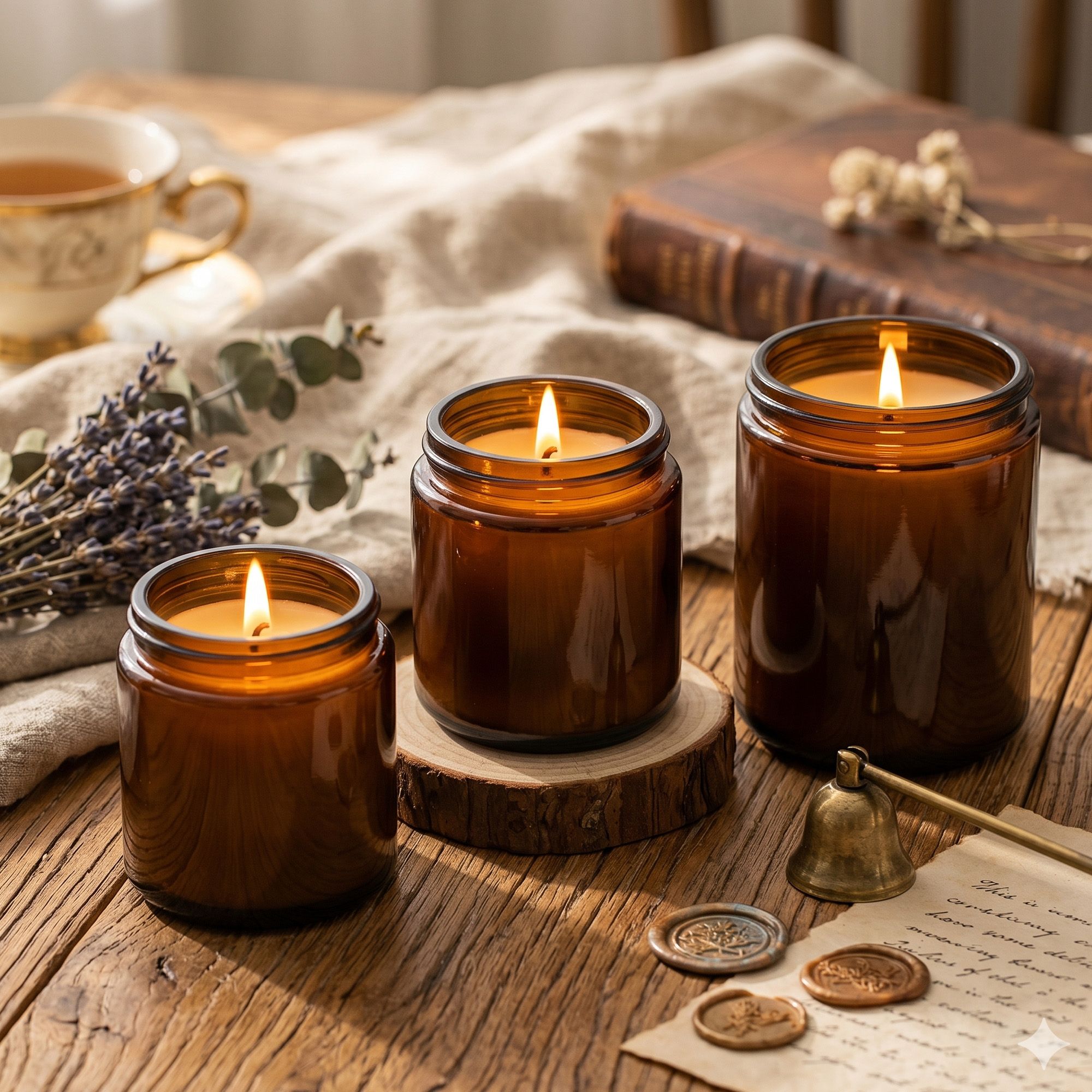 Aromatherapy candle without a label