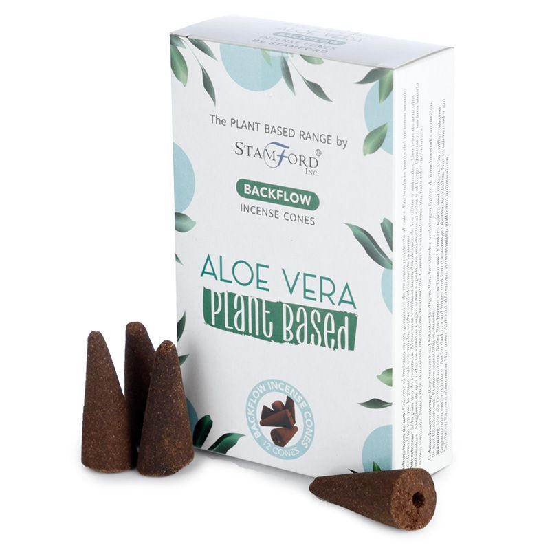 Conos de incenso de refluxo à base de plantas - Aloé vera