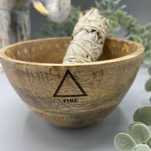 Wooden Smudge and Ritual Offering Bowls