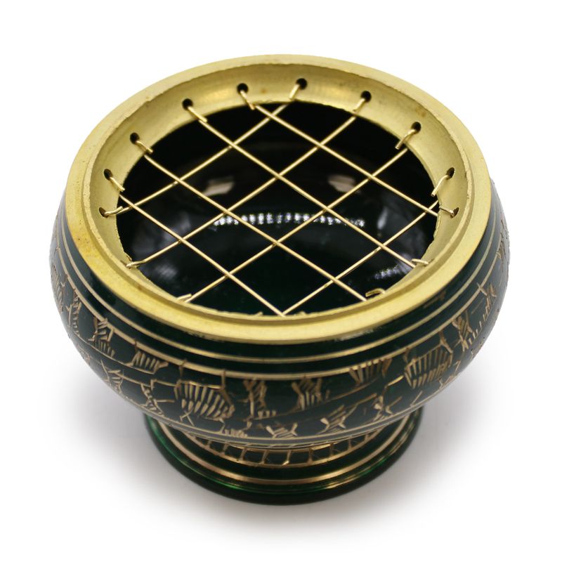 Grand brûleur à charbon pour encens Chakra – Cœur