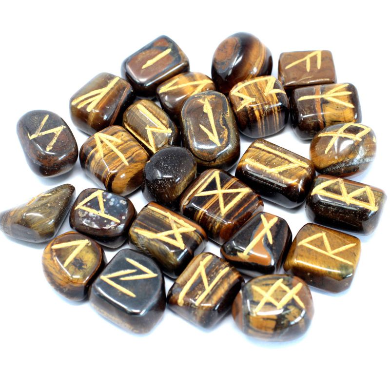 Комплект Естествени Камъни в Торбичка - Тигрово Око