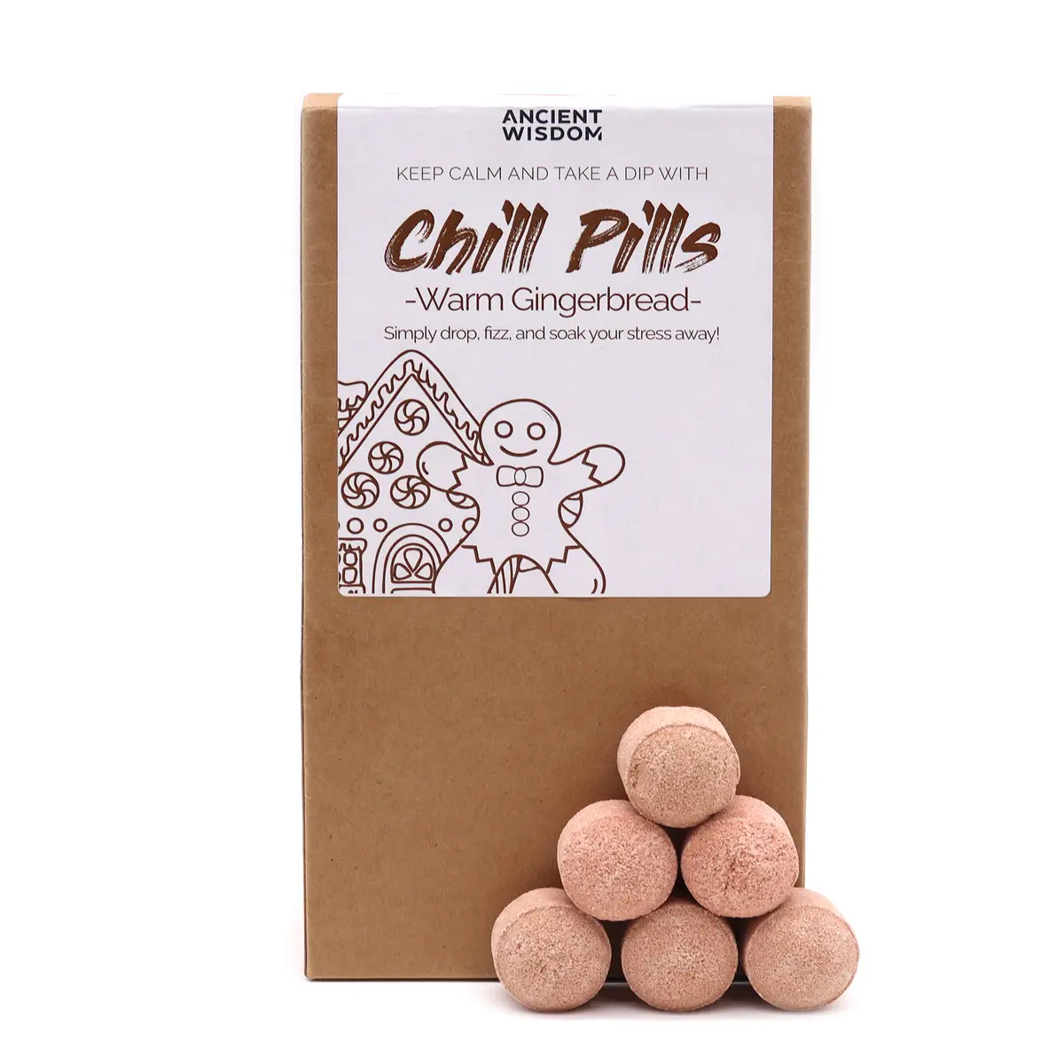 Chill Pills Gift Pack 350g - Warm Gingerbread — Bath · GlowDuty apothecary