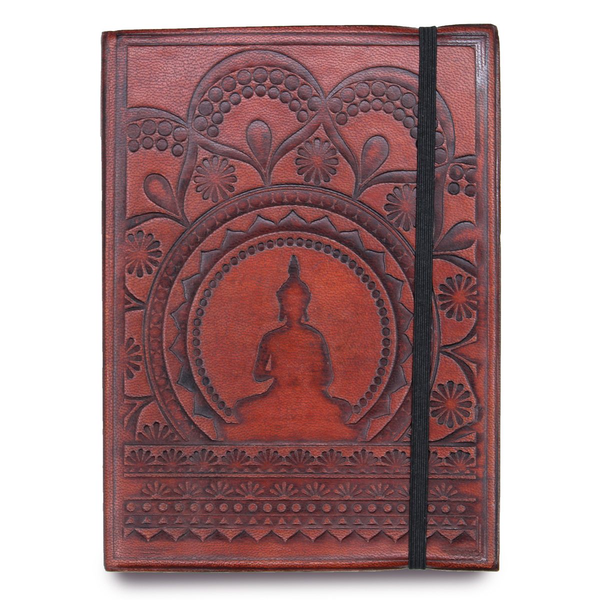 Caderno pequeno com elástico - Mandala tibetana