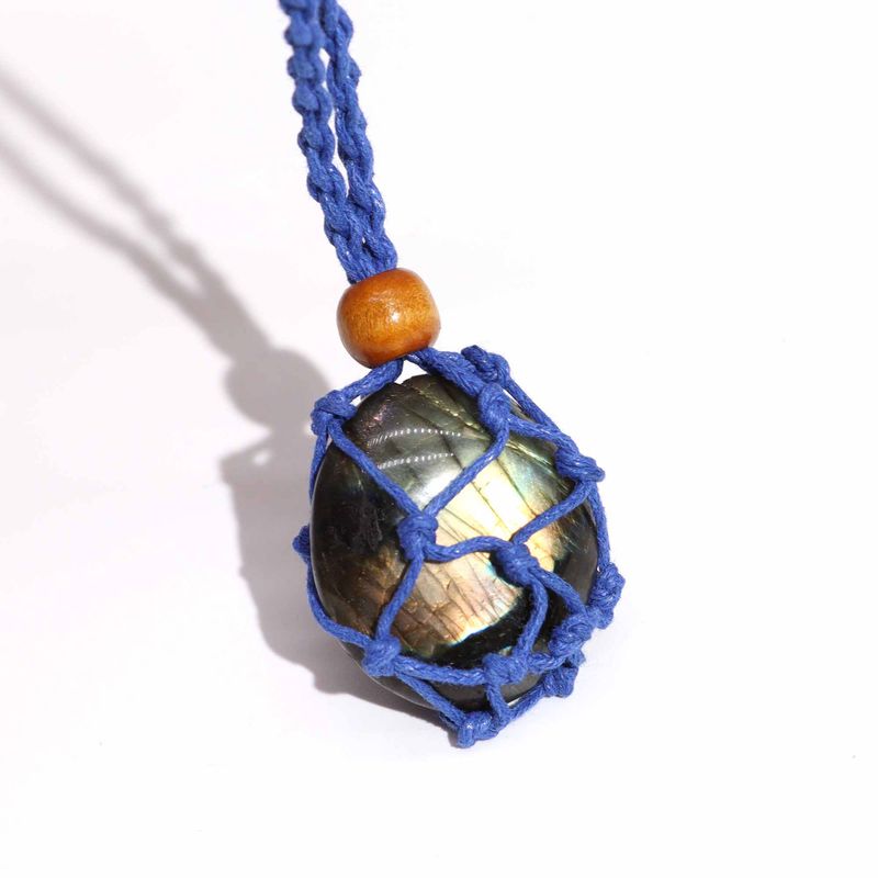 Collier à cordon pour pierre précieuse 45 cm/18 pouces - Bleu marine