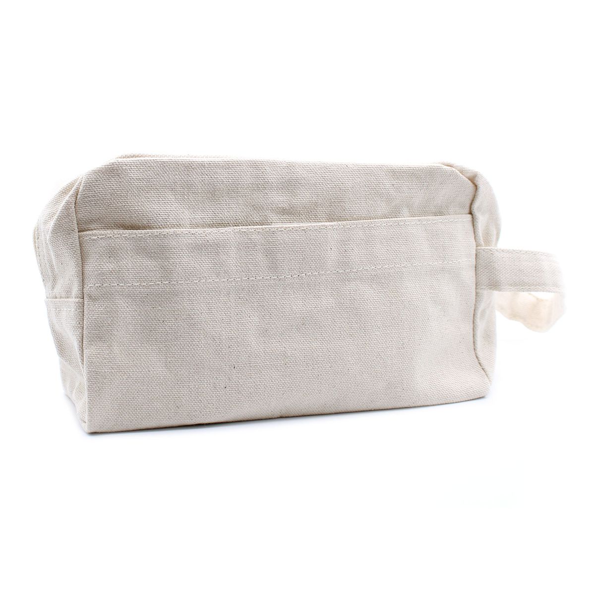Necessaire de algodão natural 10 oz - Quadrado clássico