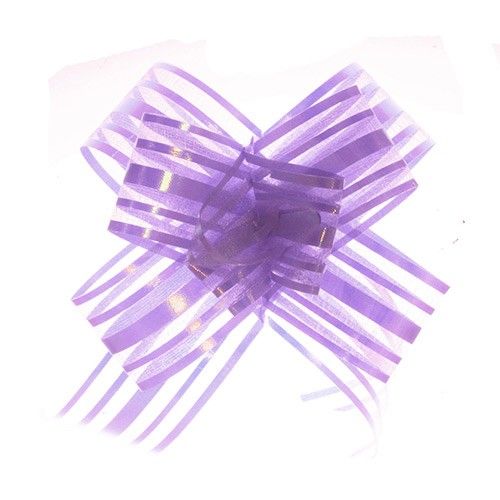 Laço de Organza - Roxo (pacote de 10)