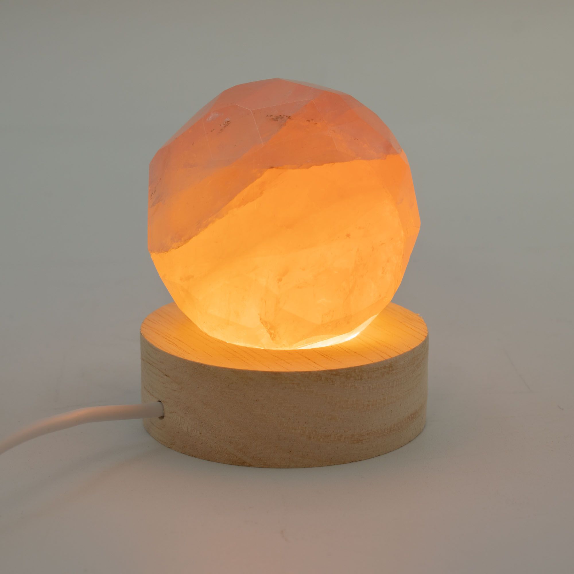 6cm okrugli drveni USB LED stalak - Hladno bijelo / Toplo bijelo / Dnevno svjetlo