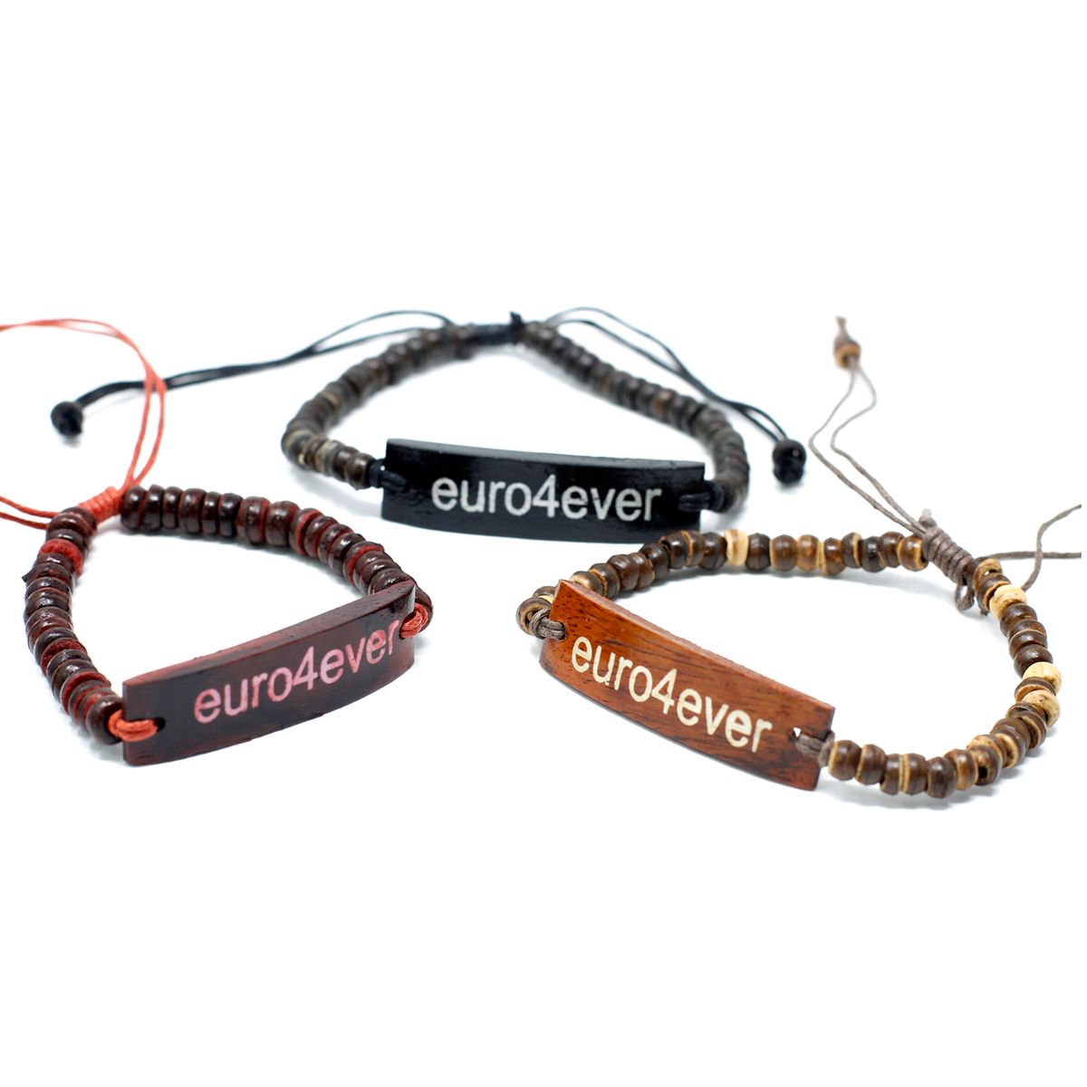 Pulseiras com slogan de coco - Euro4Ever