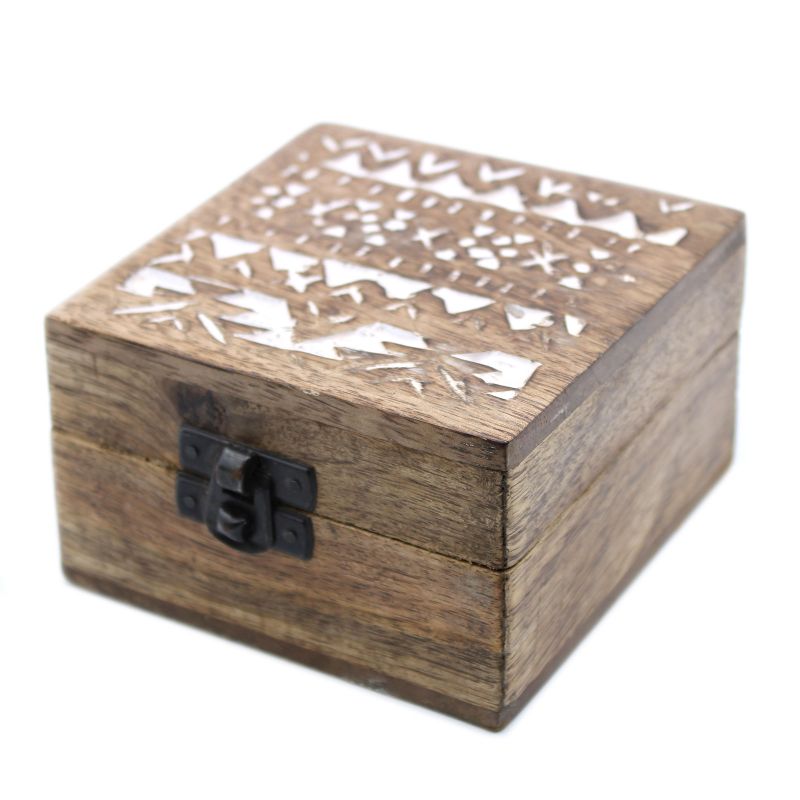 Boite en Bois Blanchi - Moyen - Design Slave