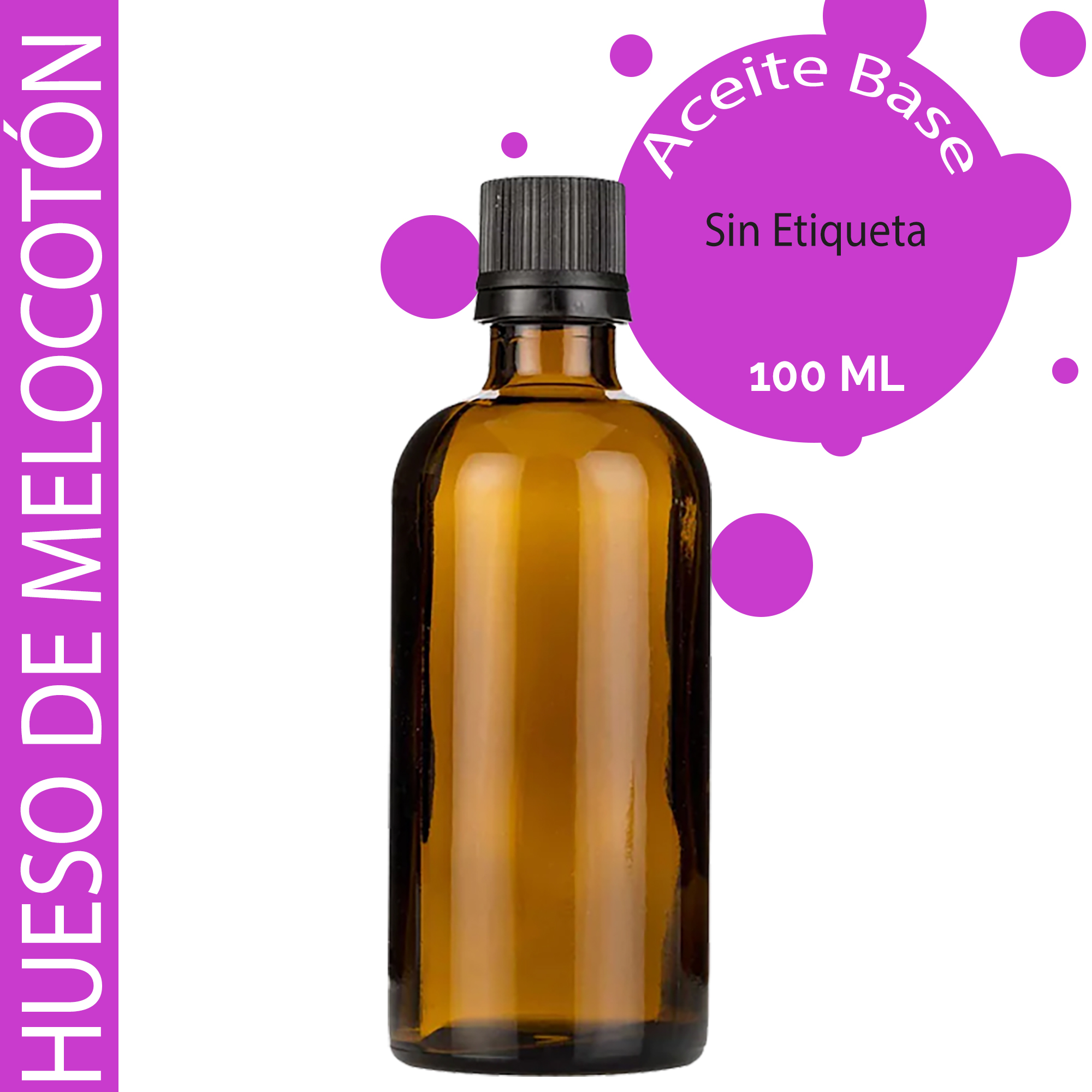 Aceite Base de Semilla de Melocotón - 100ml - Sin etiquetar