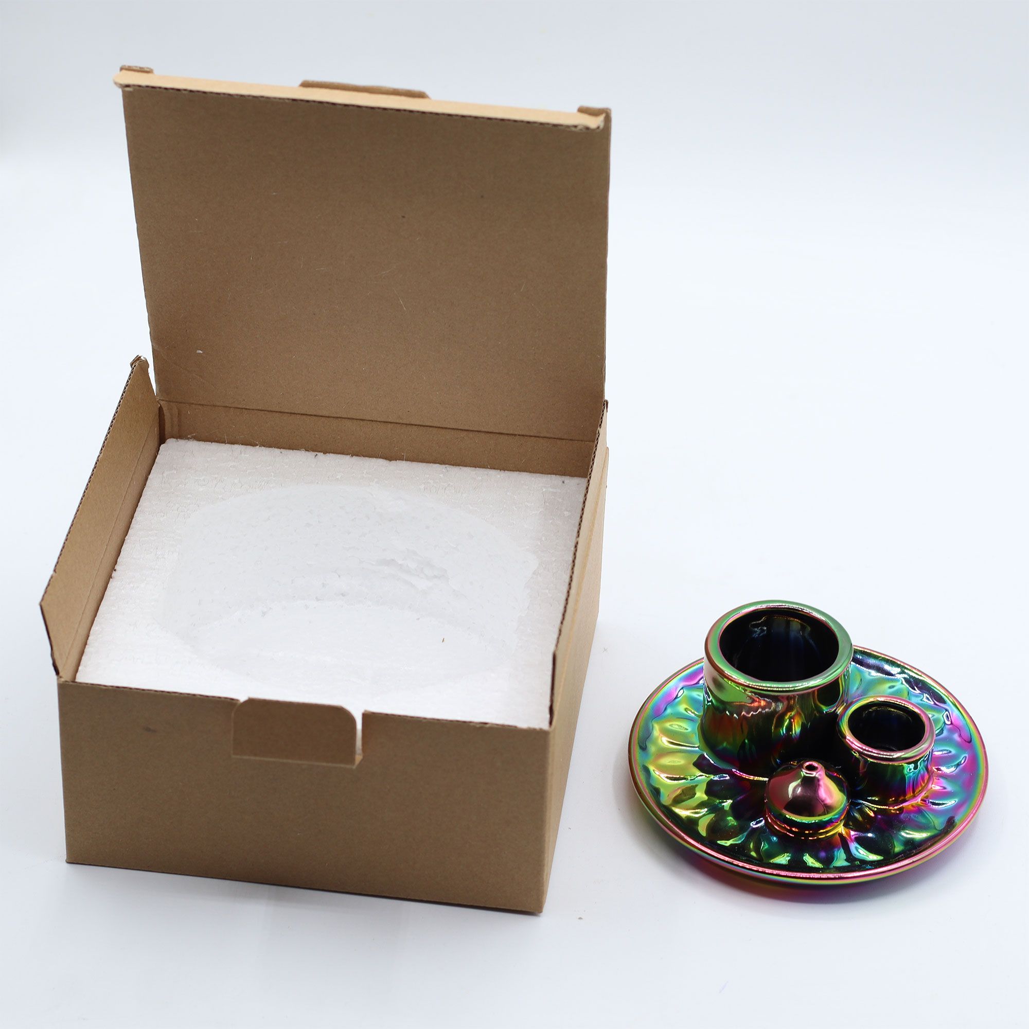 Držač za Palo Santo, Mirisni Štapić i Švežanj – Mandala – Metalik Duga