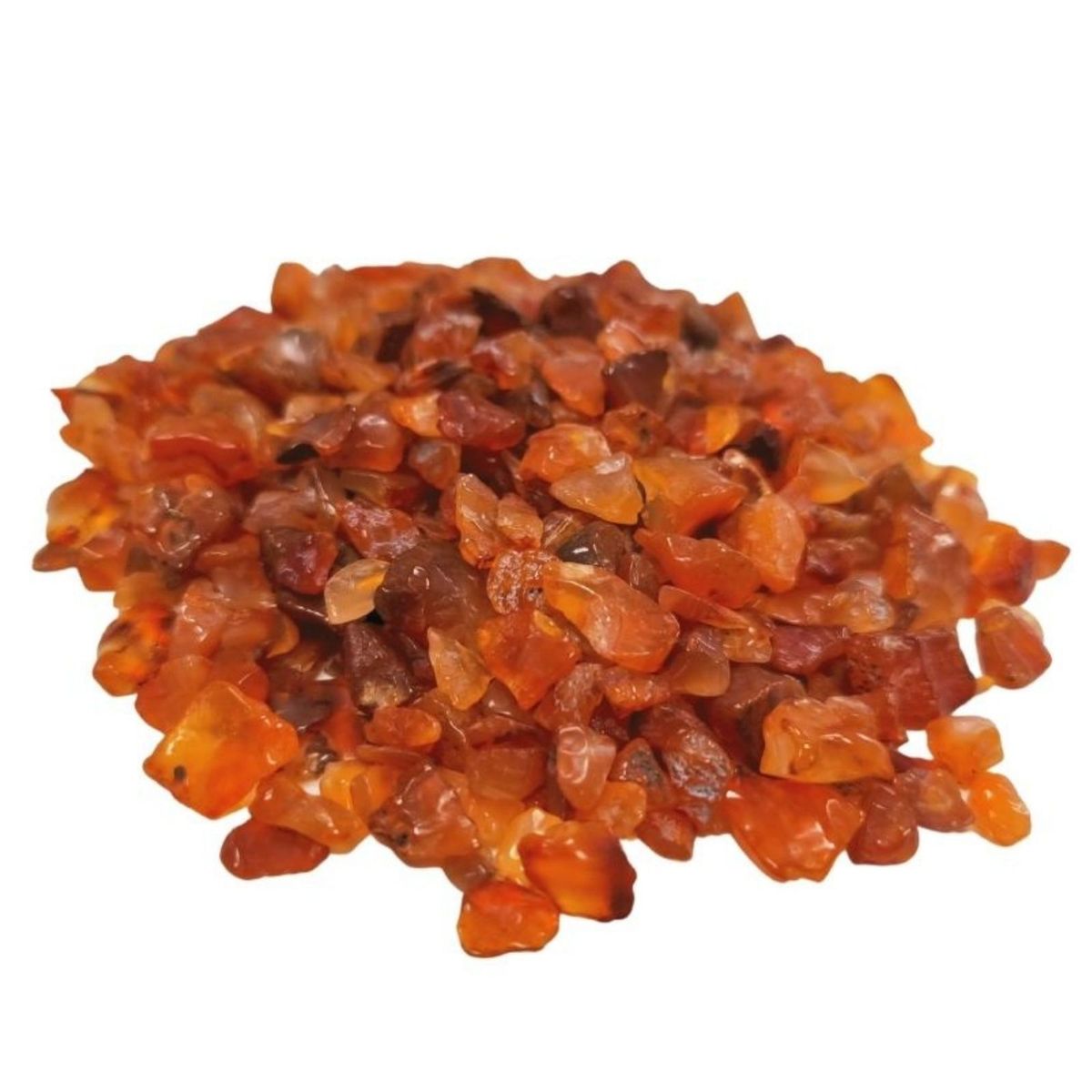 Lascas de pedra preciosa cornalina a granel - 1 kg