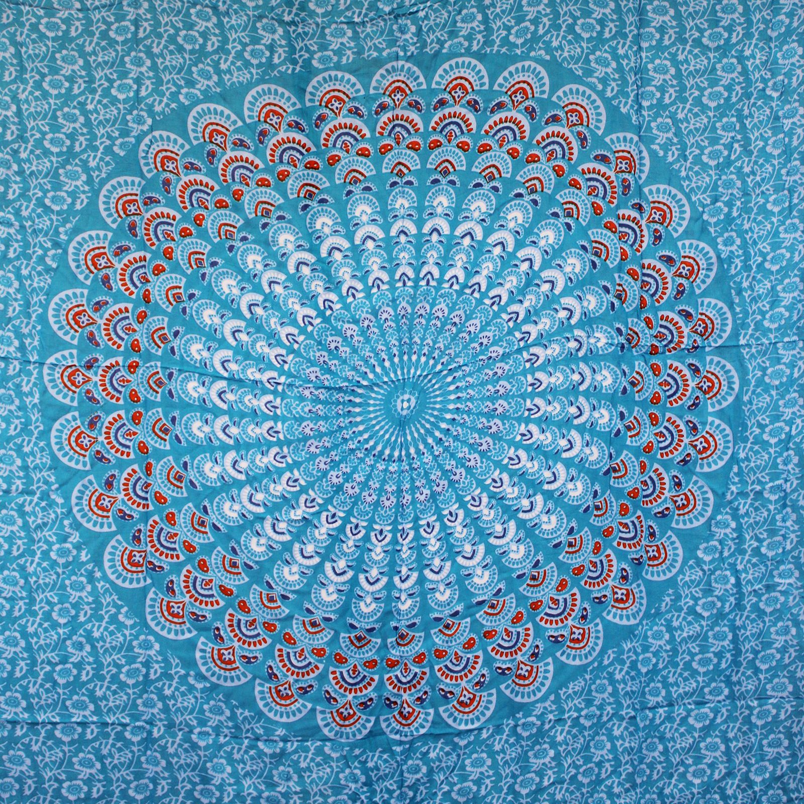 Mandala Sarongs - Teal met Oranje